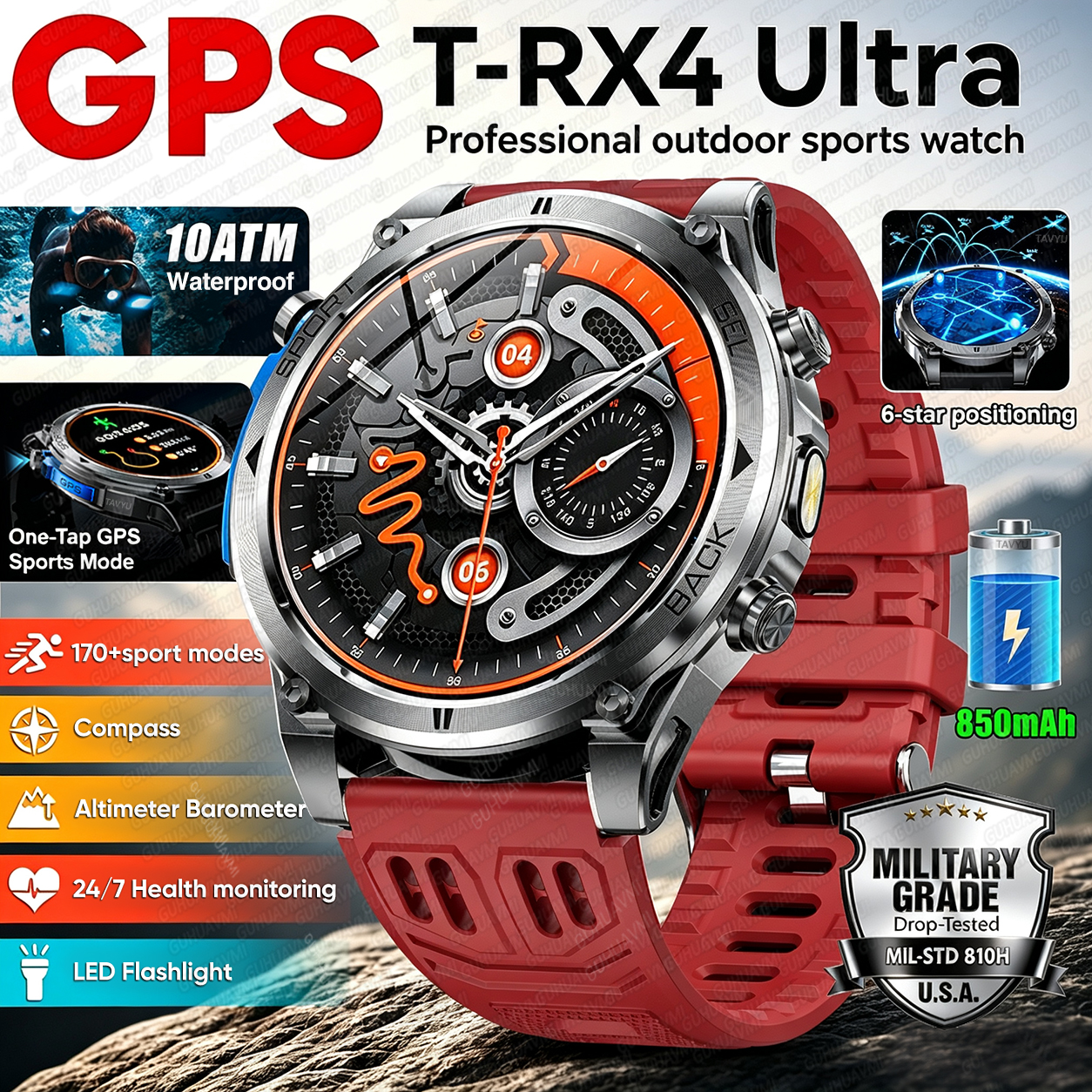 2026 New T-RX4 Ultra GPS Smart - Do Oxygen Meter review and price