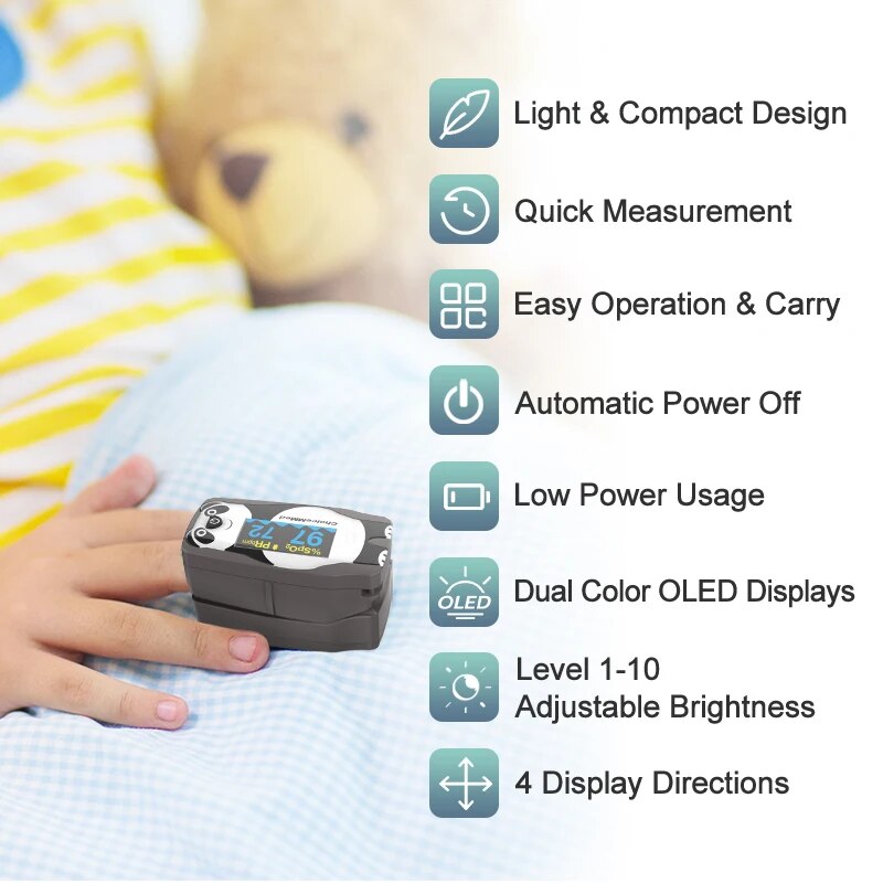 ChoiceMMed Pediatric Finger Pu - Do Oxygen Meter review and price
